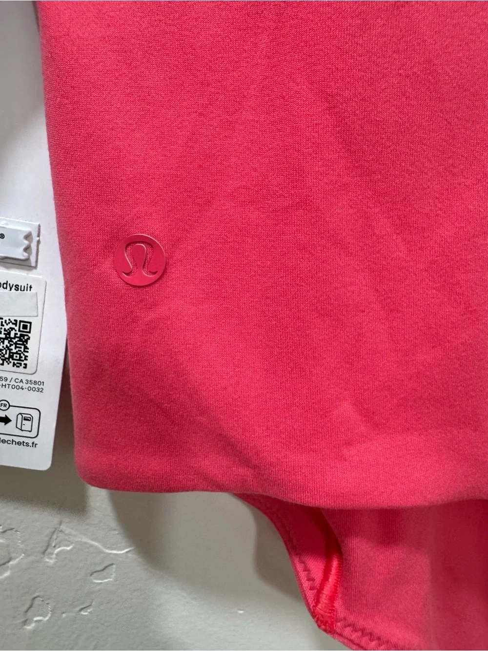 NWT Lululemon Wundermost Ultra-Soft Nulu Square-Neck Sleeveless Bodysuit Pink M